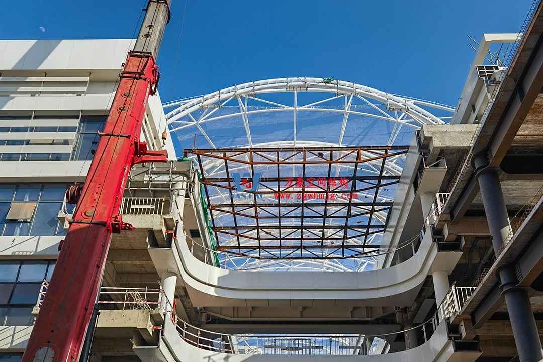 工程進度全速推進，PTFE膜材張拉在即！