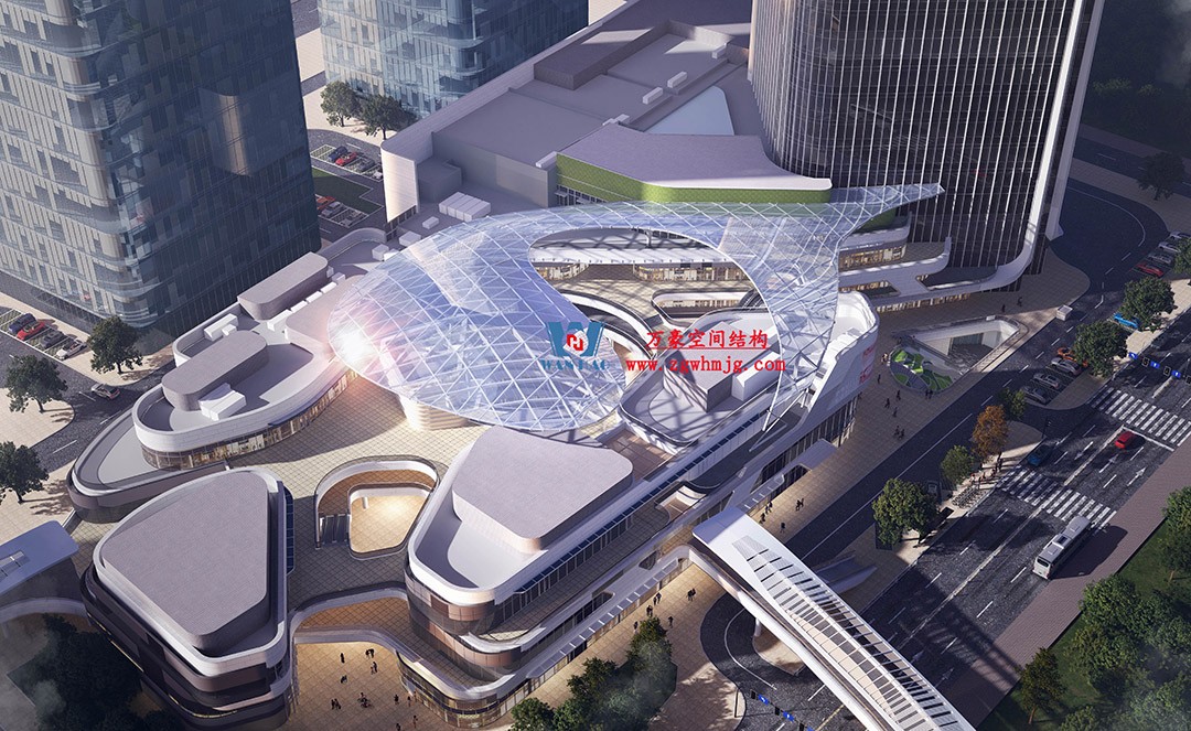 紹興華發(fā)金融活力城ETFE膜結(jié)構(gòu)商業(yè)天幕項(xiàng)目接近尾聲 紹興華發(fā)金融活力城ETFE膜結(jié)構(gòu)商業(yè)天幕項(xiàng)目接近尾聲