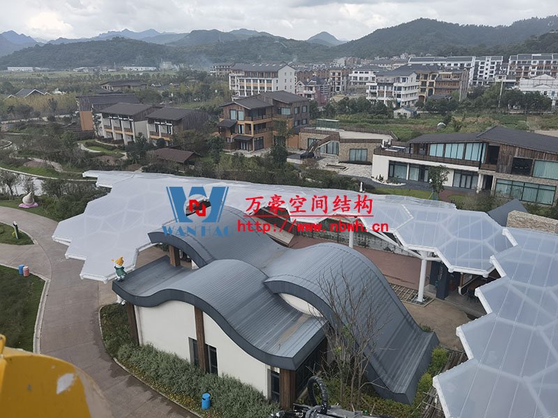樂清鐵定溜溜樂園ETFE天幕及PTFE景觀傘膜結(jié)構(gòu)工程
