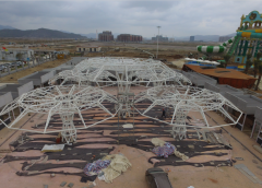 大目灣膜結(jié)構(gòu)項(xiàng)目近尾聲，海闊天涳水世界來(lái)襲