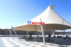 張拉膜涼亭有什么優(yōu)點？一般張拉膜結(jié)構(gòu)涼亭價格是多少？